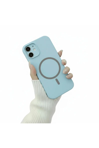 Coverzone İphone 12 Pro İle Uyumlu MagSafe ile uyumlu Kablosuz Şarj Özellikli Kadife İç Yüzey Silikon Kılıf ürün görseli 1