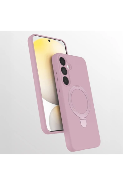 Coverzone Galaxy A17 İçin Kılıf MagSafe Uyumlu Z-Samara Kapak Wireless Şarj Özellikli Pembe ürün görseli 1