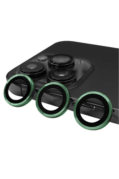 Coverzone Iphone 14 Pro Ile Uyumlu Profesyonel Kamera Lens Koruma Camcov Koyu Yeşil ürün görseli 1