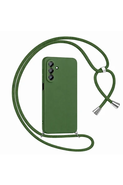 Coverzone Realme 12 4G ile uyumlu İpli Boyun Askılı Kılıf Kadife Yüzeyli Epiphany Kılıf ürün görseli 1