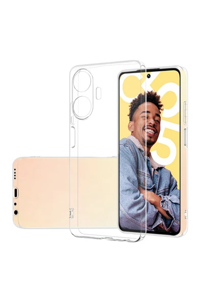 Coverzone Realme C55 ile uyumlu Kılıf Süper Şeffaf ve pürüzsüz Silikon Kapak ürün görseli 1