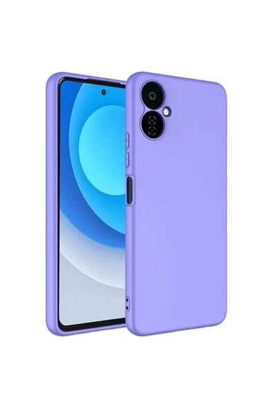 Coverzone Tecno Camon 19 Neo ile Uyumlu Kılıf Kadife Iç Yüzey Silikon Z-Mara Lansman Vieri Kılıf Lila ürün görseli 1