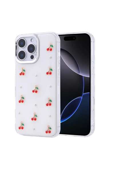 Coverzone iPhone 16 Pro Max ile uyumlu Kılıf Airbag Köşeli Şeffaf Baskılı Z-Kutup ürün görseli 1