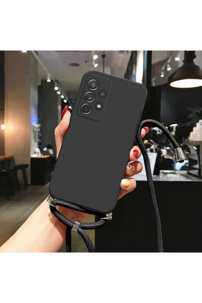Coverzone Tecno Spark 8c Ile Uyumlu Ipli Boyun Askılı Silikon Kılıf Dulcet Epiphany Kılıf Siyah ürün görseli 1