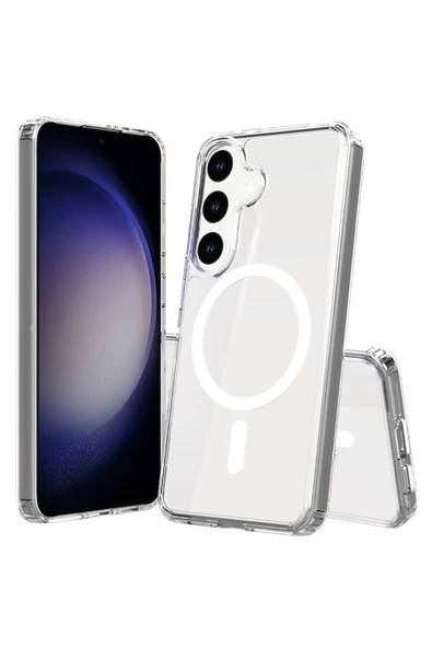 Coverzone Samsung Galaxy S23 FE ile Uyumlu Manyetik Magsafe ile Uyumlu, CrystalClear Telefon Kılıfı PMMA ürün görseli 1