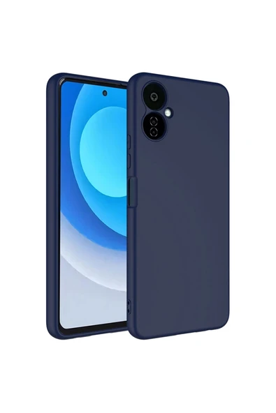 Coverzone Tecno Camon 19 Neo ile Uyumlu Kılıf Kadife Iç Yüzey Silikon Z-Mara Lansman Vieri Kılıf Lacivert ürün görseli 1