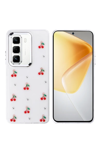 Coverzone İnfinix Hot 50 Pro Plus 4G ile uyumlu Kılıf Airbag Köşeli Şeffaf Baskılı Z-Kutup ürün görseli 1
