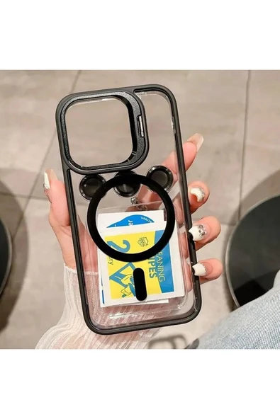 Coverzone iPhone 15 ile uyumlu Kamera Lens Hediyeli Stand Olabilen Magsafe ile uyumlu Adventure Magnetic ürün görseli 1