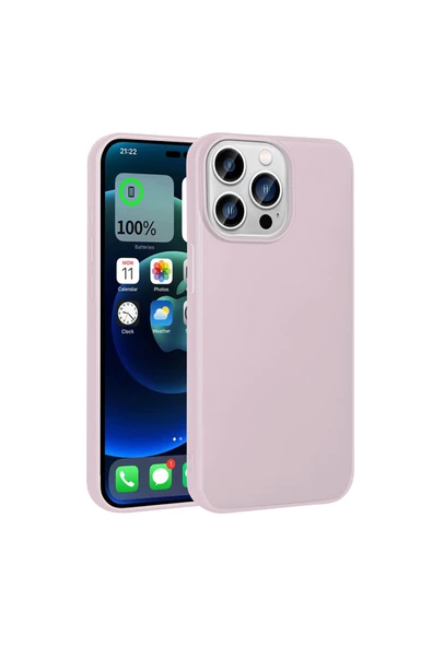 Coverzone iPhone 15 Pro ile uyumlu Kılıf Soft ve pürüzsüz Premier Silikon Kapak Rose Gold ürün görseli 1