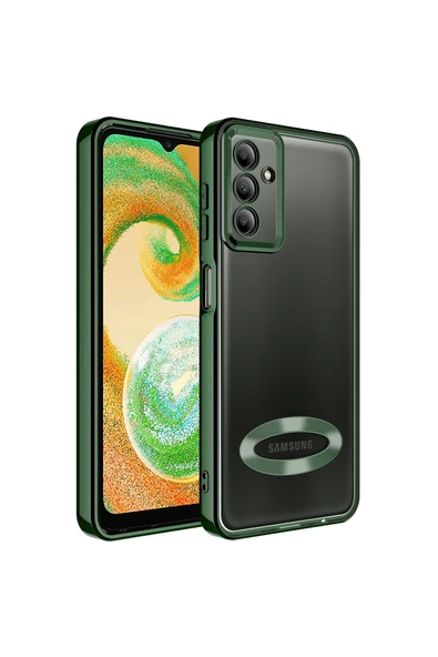Coverzone Galaxy A24 ile Uyumlu Kılıf Kamera Korumalı Logo Gösteren Colored Z-omega K.Yeşil ürün görseli 1