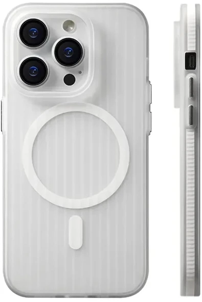 Coverzone iPhone 14 ile uyumlu Kılıf Kamera Korumalı Magsafe ile uyumlu Şeffaf Transparan Tırtıklı Kılıf ürün görseli 1