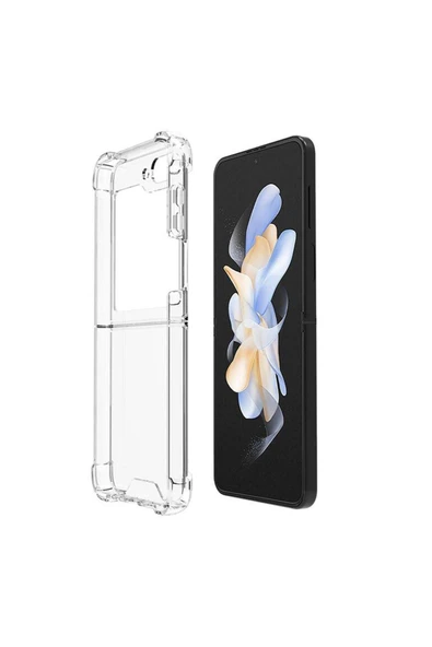 Coverzone Galaxy Z Flip 5 ile Uyumlu Silikon Kılıf Z-Nitro Anti Shock Silikon Koruma Tam Uyum Anti-Şok Kapak ürün görseli 1