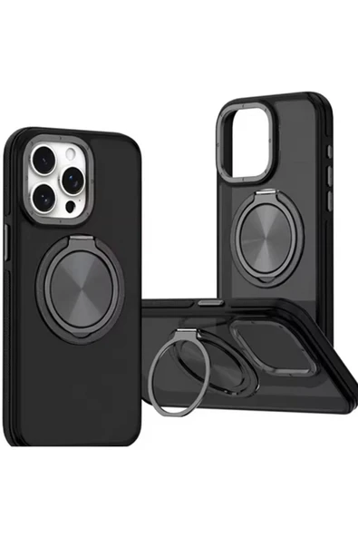Coverzone iPhone 16 ile uyumlu Kılıf Magsafe ile uyumlu Stand Olabilen 360° Dönen Halka Tutuculu Already Case ürün görseli 1