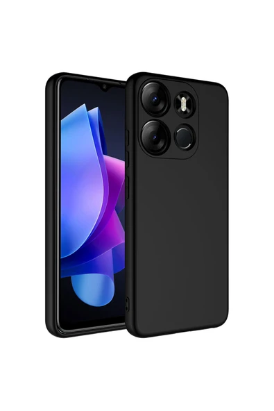Coverzone Tecno Spark Go 2023 ile Uyumlu Kılıf Kadife Iç Yüzey Silikon Z-Mara Lansman Vieri Kılıf Siyah ürün görseli 1