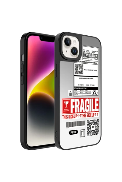 Coverzone Apple Iphone 13 Ile Uyumlu Aynalı Fragi?le Desenli Kamera Korumalı Parlak Z- Mirror Kapak ürün görseli 1