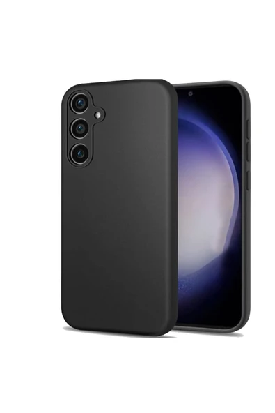 Coverzone Samsung Galaxy S23 Fe ile uyumlu Kılıf Siyah Bye Kamera Korumalı Parmak izi yapmayan Galaxy S23 Fe ürün görseli 1
