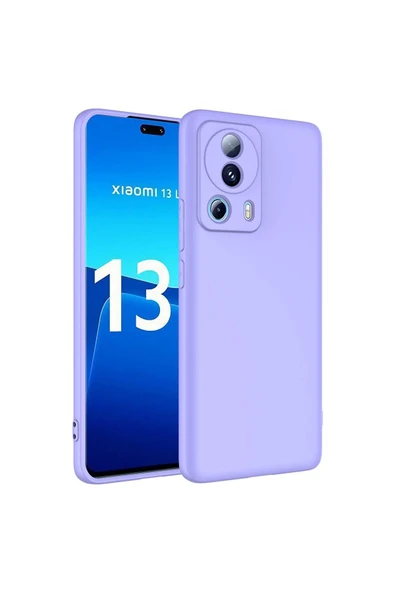 Coverzone Xiaomi Mi 13 Lite ile Uyumlu Kılıf Kadife Iç Yüzey Silikon Z-Mara Lansman Vieri Kılıf Lila ürün görseli 1