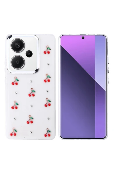Coverzone Xiaomi Redmi Note 13 Pro Plus 5G ile uyumlu Kılıf Airbag Köşeli Şeffaf Baskılı Z-Kutup ürün görseli 1
