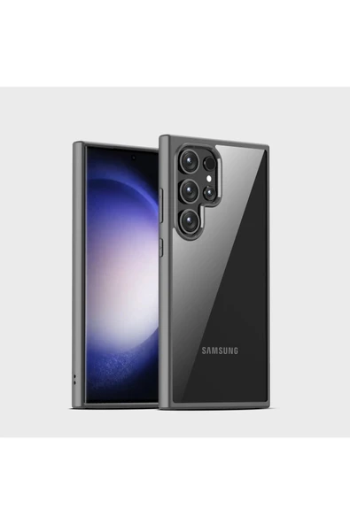 Coverzone Galaxy S24 ile uyumlu Kılıf Kenarı Renkli Arkası Şeffaf Kamera Korumalı Impact Protectıon ürün görseli 1
