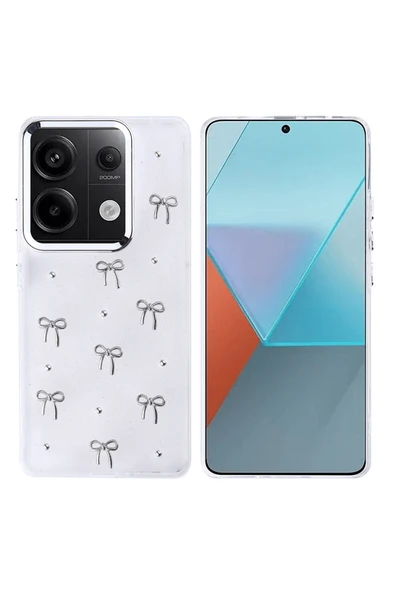 Coverzone Xiaomi Redmi Note 13 Pro 4G ile uyumlu Kılıf Airbag Köşeli Şeffaf Baskılı Z-Kutup ürün görseli 1