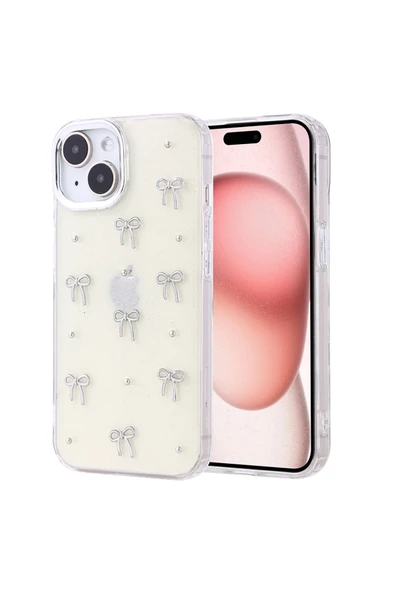 Coverzone iPhone 15 ile uyumlu Kılıf Airbag Köşeli Şeffaf Baskılı Z-Kutup ürün görseli 1