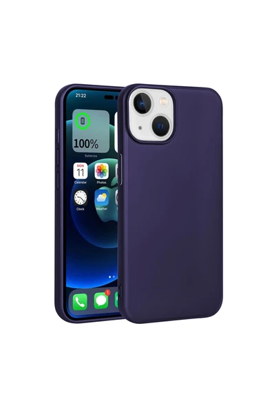 Coverzone iPhone 15 ile uyumlu Kılıf Soft ve pürüzsüz Premier Silikon Kapak Lacivert ürün görseli 1