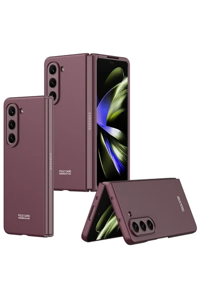 Coverzone Galaxy Z Fold 5 Ile Uyumlu Kılıf Mat Görünümlü 180° Açılıp Kapanabilir Z-kıpta ürün görseli 1