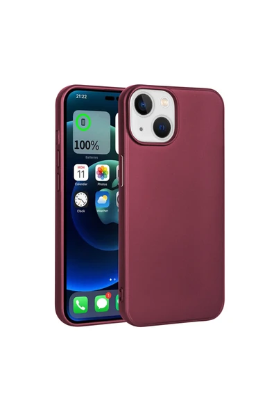 Coverzone iPhone 15 Plus ile uyumlu Kılıf Soft ve pürüzsüz Premier Silikon Kapak Mürdüm ürün görseli 1