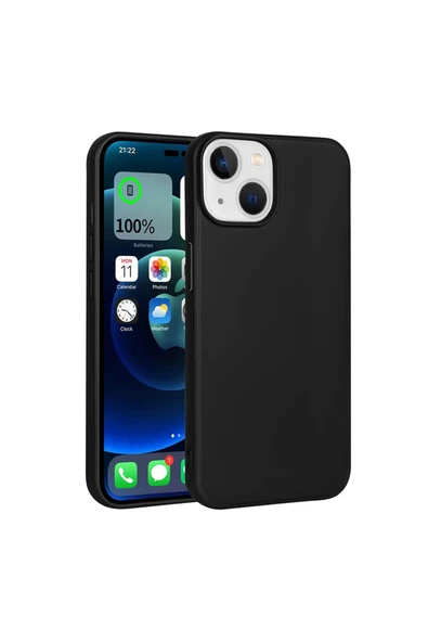 Coverzone iPhone 15 Plus ile uyumlu Kılıf Soft ve pürüzsüz Premier Silikon Kapak Siyah ürün görseli 1