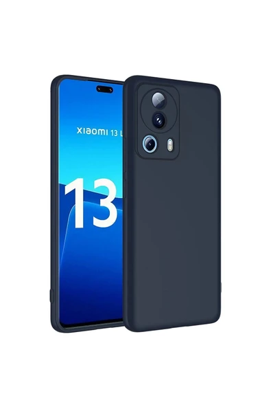 Coverzone Xiaomi Mi 13 Lite ile Uyumlu Kılıf Kadife Iç Yüzey Silikon Z-Mara Lansman Vieri Kılıf Lacivert ürün görseli 1