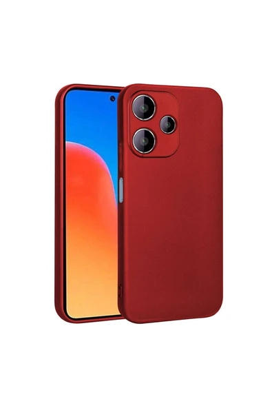 Coverzone Xiaomi Redmi 12 5G ile uyumlu Kılıf Z- Premier Silikon Soft Pürüzsüz Yüzey Kapak Kırmızı ürün görseli 1
