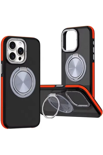 Coverzone iPhone 16 Pro ile uyumlu Kılıf Magsafe ile uyumlu Stand Olabilen 360° Halka Tutuculu Already Case ürün görseli 1