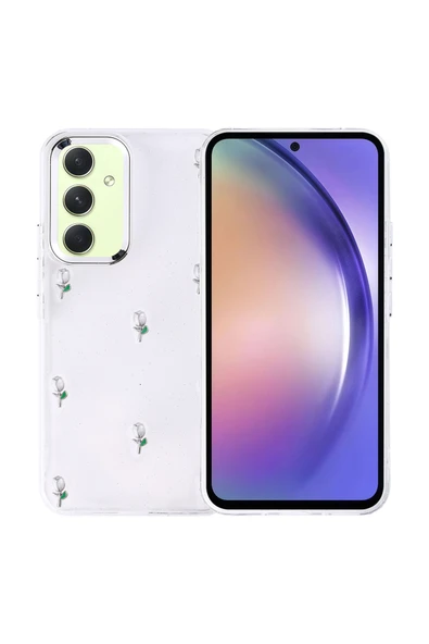 Coverzone Samsung Galaxy A54 ile uyumlu Kılıf Airbag Köşeli Şeffaf Baskılı Z-Kutup ürün görseli 1