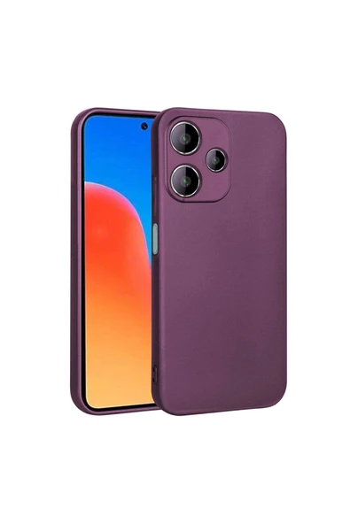 Coverzone Xiaomi Redmi 12 5G ile uyumlu Kılıf Z- Premier Silikon Soft Pürüzsüz Yüzey Kapak Mürdüm ürün görseli 1