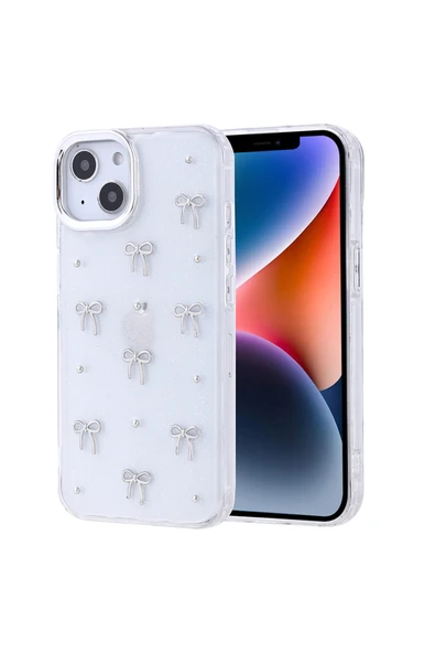Coverzone iPhone 14 ile uyumlu Kılıf Airbag Köşeli Şeffaf Baskılı Z-Kutup ürün görseli 1