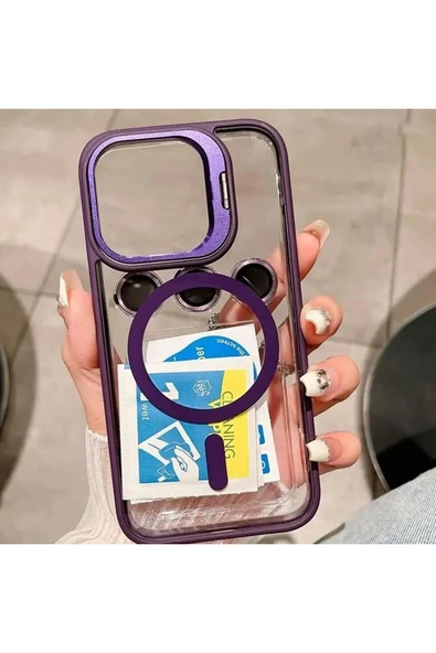 Coverzone iPhone 13 ile uyumlu Kamera Lens Hediyeli Stand Olabilen Magsafe ile uyumlu Adventure Magnetic ürün görseli 1