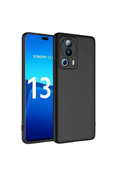 Coverzone Xiaomi Mi 13 Lite ile Uyumlu Kılıf Kadife Iç Yüzey Silikon Z-Mara Lansman Vieri Kılıf Siyah ürün görseli 1