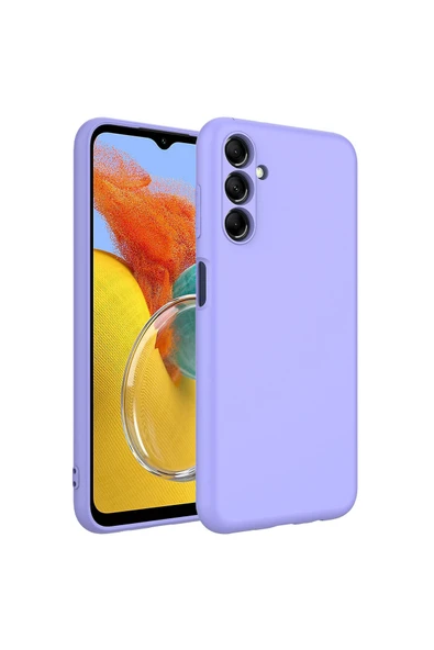 Coverzone Samsung Galaxy M14 ile Uyumlu Kılıf Kadife Iç Yüzey Silikon Z-Mara Lansman Vieri Kılıf Lila ürün görseli 1