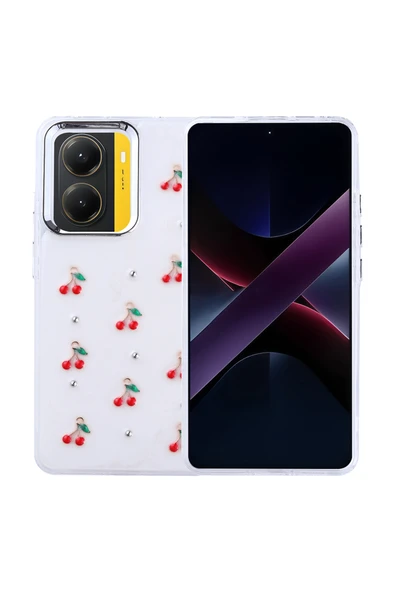 Coverzone Xiaomi Poco X7 Pro ile uyumlu Kılıf Airbag Köşeli Şeffaf Baskılı Z-Kutup ürün görseli 1