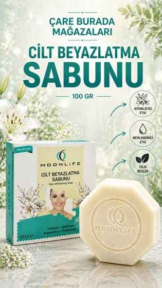 Moonlife - Cilt Beyazlatma Sabunu 100 Gr (Yenileyici & Aydınlatıcı Etkili) ürün görseli 1