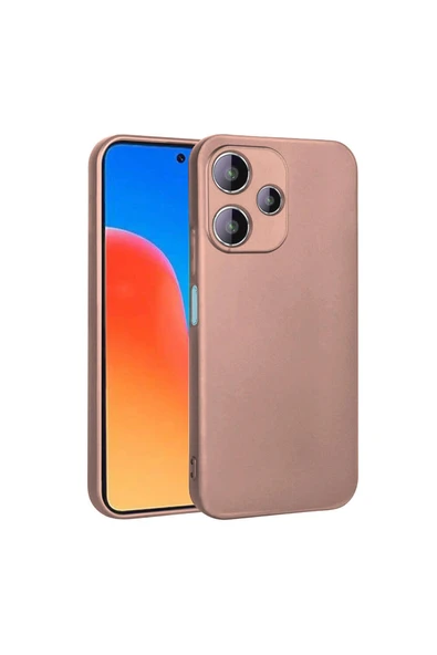 Coverzone Xiaomi Redmi 12 5G ile uyumlu Kılıf Z- Premier Silikon Soft Pürüzsüz Yüzey Kapak Rosegold ürün görseli 1
