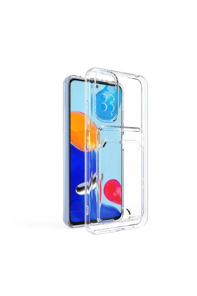Coverzone Xiaomi Redmi Note 11 Pro 5G ile uyumlu Kılıf Şeffaf ve Pürüzsüz Kartlıklı Şeffaf Z-Setra Clear ürün görseli 1
