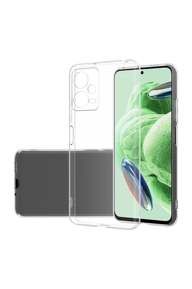 Coverzone Xiaomi Redmi Note 12 5g Ile Uyumlu Kılıf Süper Esnek Yapılı Toz, Kirden Koruyan Silikon Süper Şeffaf ürün görseli 1
