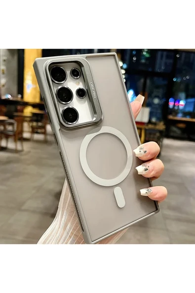 Coverzone Galaxy S24 Plus ile uyumlu Kamera Lens Aparatlı Stand Olabilen Magsafe ile uyumlu Color Magnetic ürün görseli 1