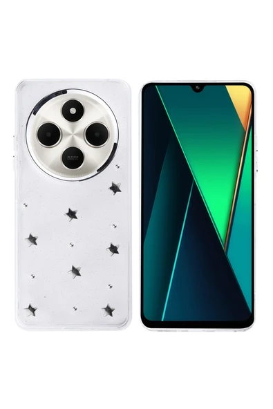 Coverzone Xiaomi Redmi 14C 4G ile uyumlu Kılıf Airbag Köşeli Şeffaf Baskılı Z-Kutup ürün görseli 1