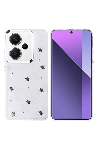 Coverzone Xiaomi Redmi Note 13 Pro Plus 5G ile uyumlu Kılıf Airbag Köşeli Şeffaf Baskılı Z-Kutup ürün görseli 1