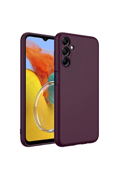 Coverzone Samsung Galaxy M14 ile Uyumlu Kılıf Kadife Iç Yüzey Silikon Z-Mara Lansman Vieri Kılıf K.Mor ürün görseli 1