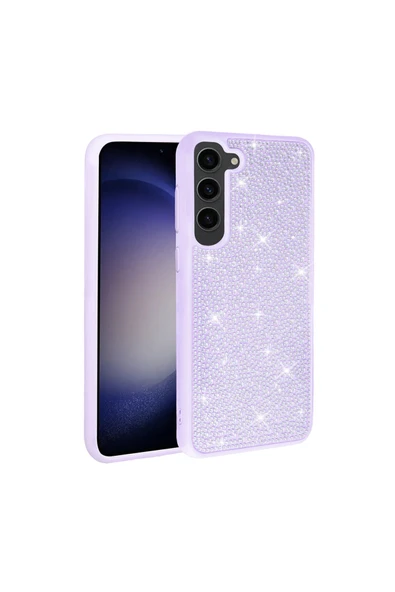 Coverzone Samsung Galaxy S23 ile uyumlu Kılıf Parlak Kamera Koruma Çıkıntılı Taşlı Tasarım Z-Ston Kapak ürün görseli 1