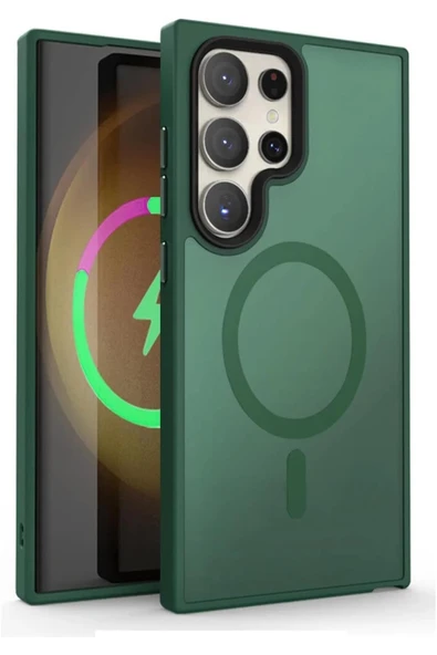 Coverzone Galaxy S23 Plus ile uyumlu Kılıf Kenarı Renkli Mat Transparan Magsafe uyumlu New Impact Matte Kılıf ürün görseli 1