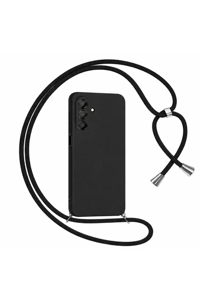 Coverzone Galaxy A56 ile uyumlu İpli Boyun Askılı Kılıf Kadife Yüzeyli Epiphany Kılıf ürün görseli 1